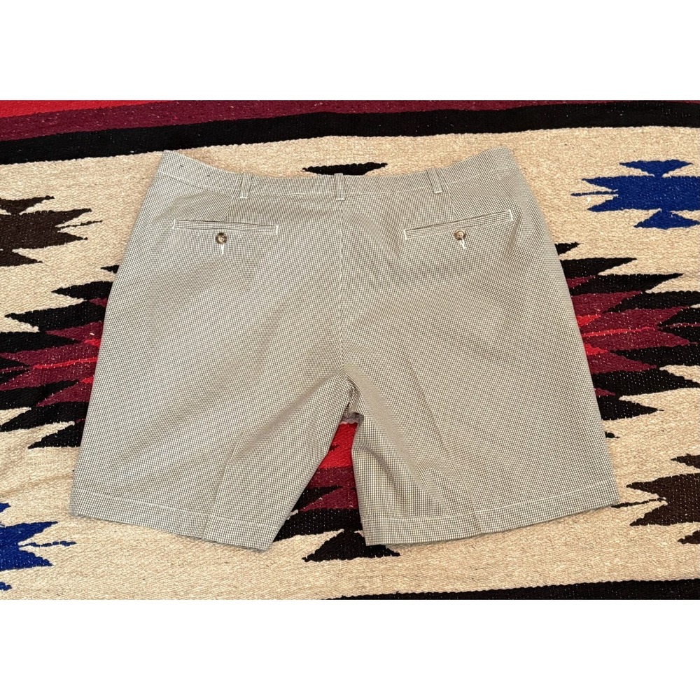 Brooks Sport Men's 40x8 Seersucker Cotton Chino Flat Front Short Preppy - Picture 3 of 9